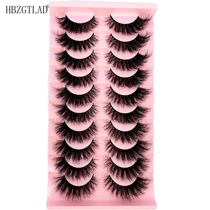 10 Pairs 3D Mink False Eyelashes – Natural Long & Short Fake Lashes Makeup Kit (38 Styles)