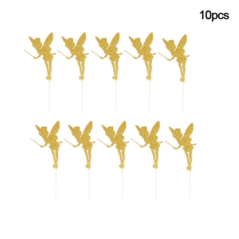 Sparkling Glitter Fairy Cupcake Toppers - Ideal for Kids' Birthdays, Baby Showers, and Wedding Cake Decorations (10/20Pcs)