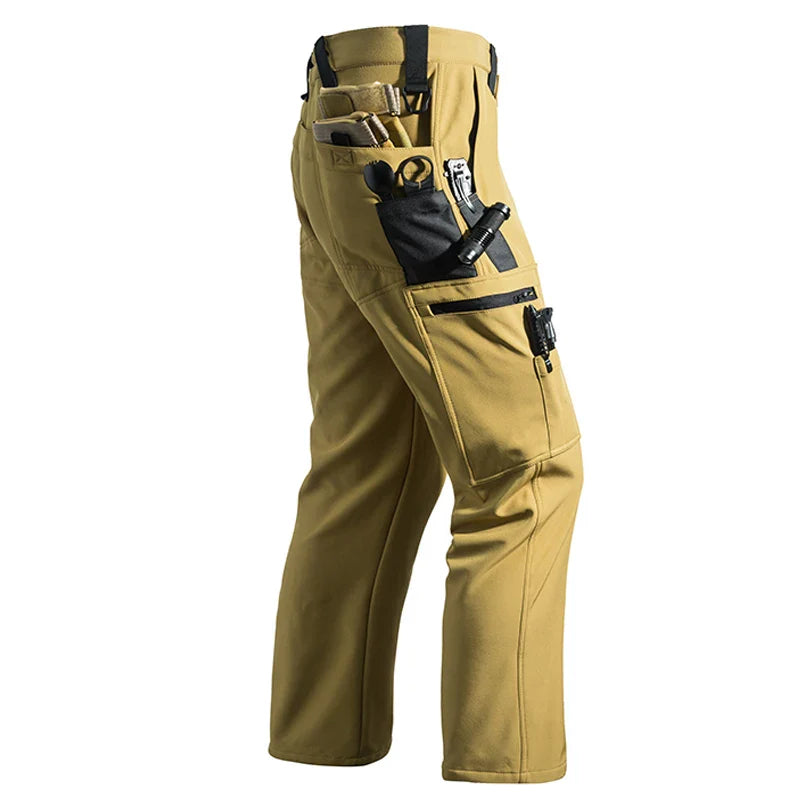 Men’s Fleece Softshell Cargo Pants M–5XL – Winter Outdoor Hiking, Fishing, Climbing & Camping Tactical Trousers