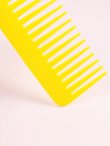 Thick Plastic Heat-Resistant Salon Comb – Anti-Static Long & Wide Tooth Comb for Real Hair Wigs
