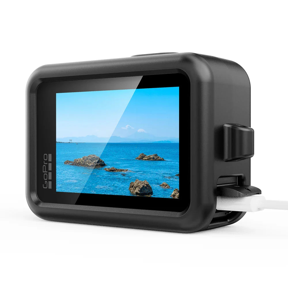 Silicone Case for GoPro Hero 13 Black – Tempered Glass Screen Protector, Protective Film, Flip Battery Cover & Lens Cap