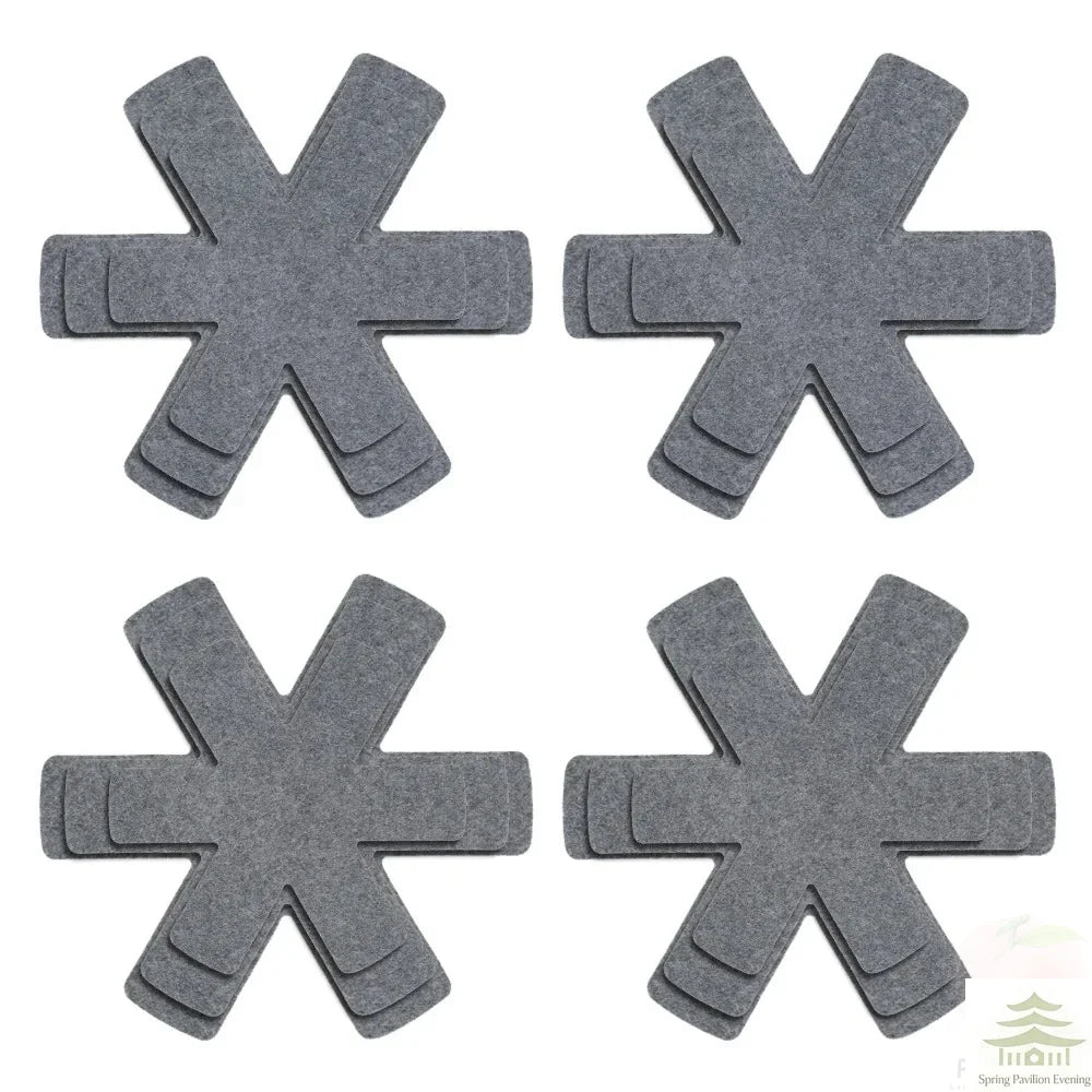 Pot & Pan Protectors Set - 12-Piece Non-Woven Cookware Divider Pads in 3 Sizes