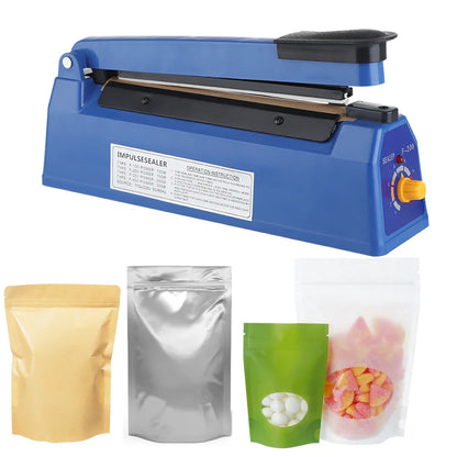 Electric Heat Sealer Machine — Hand Press Vacuum Impulse Sealer for Food, Plastic Bags, Balloons & Packaging