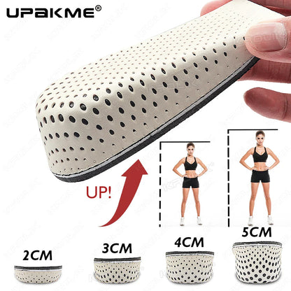Height Increase Half Shoe Insoles — Unisex Heel Insert with Cushion & Arch Support, 2-5cm Invisible Lift Pads
