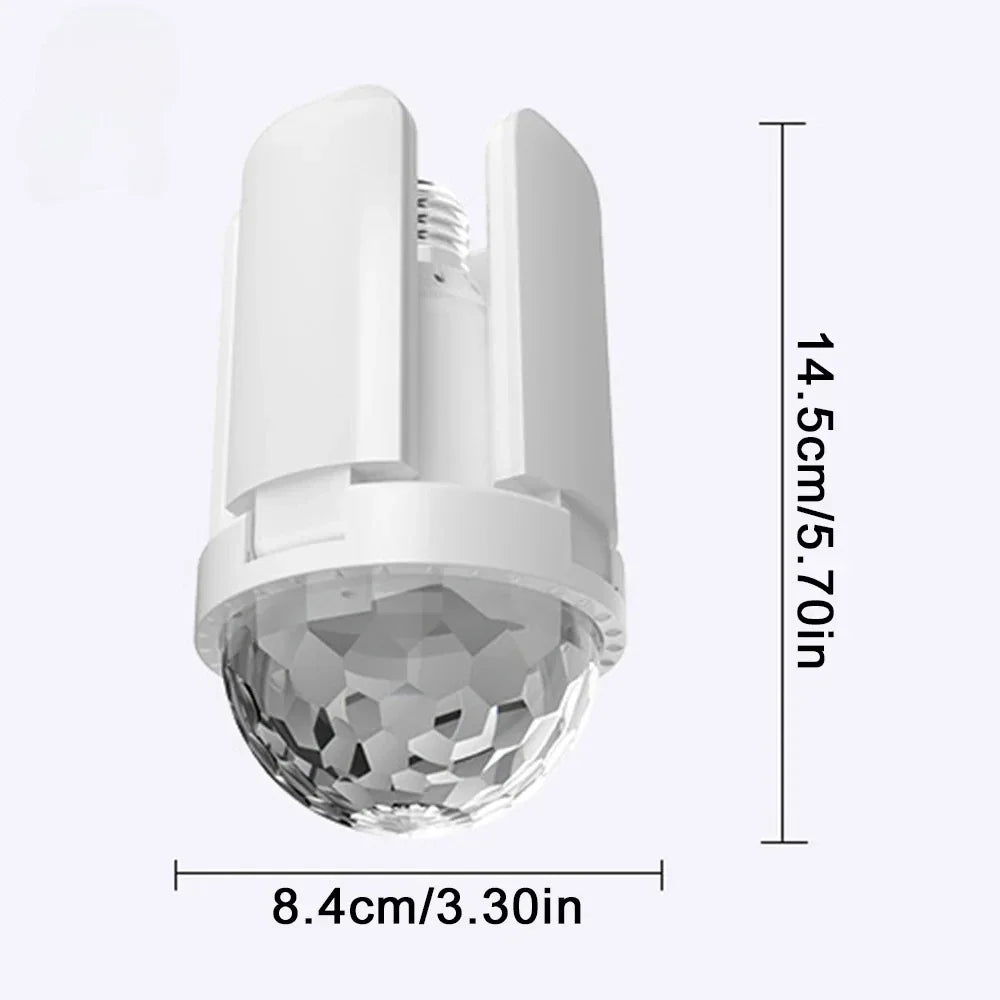 E27 LED Bulb Fan Light - Bluetooth Speaker Ceiling Lamp With Remote Control & Foldable Blades