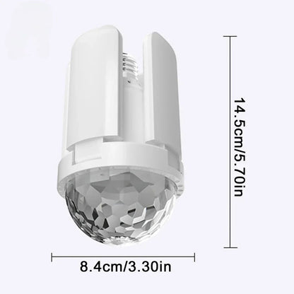 E27 LED Bulb Fan Light - Bluetooth Speaker Ceiling Lamp With Remote Control & Foldable Blades