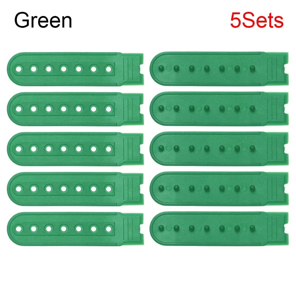 5 Sets Snapback Strap Replacement - 7 Hole Colorful Hat Repair Buckle Clips for Baseball Cap Accessories