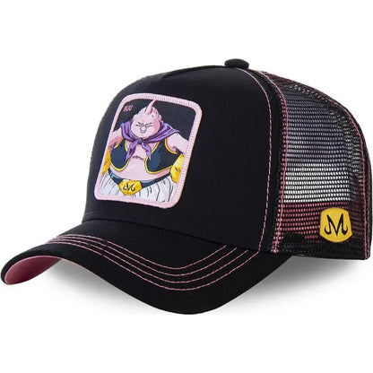 Dragon Ball Son Goku Cap - Embroidered Hip Hop Trucker Mesh Hat Adjustable Summer Travel Sun Visor for Men