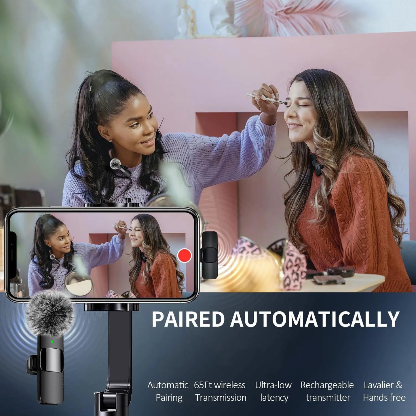 Upgrade Your Audio: NEW Wireless Lavalier Microphone - Mini Mic for iPhone, Android, Laptop, Live Gaming, and Mobile Phone Video Recording