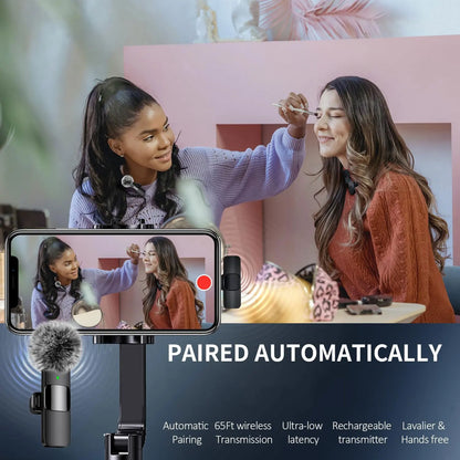 Upgrade Your Audio: NEW Wireless Lavalier Microphone - Mini Mic for iPhone, Android, Laptop, Live Gaming, and Mobile Phone Video Recording