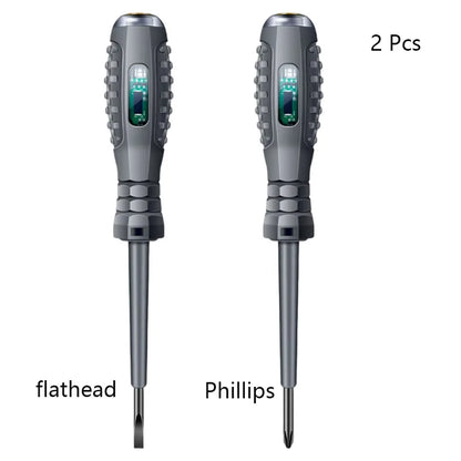 Multifunctional Electrician Test Screwdriver – AC Non-Contact Voltage Tester Pen 70-600V with Red/Green Indicator Lights