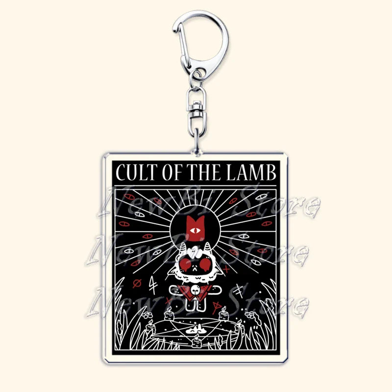 Funny Dark Video Game Sheep Keychain – Cute Lamb & Goat Bag Accessory Gamer Gift