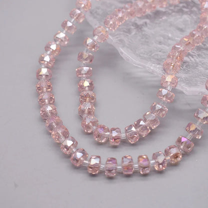 8mm Crystal Glass Beads Set - 30PCS Color Wheel Faceted Round Loose Beads for DIY Jewelry Making & Bracelets