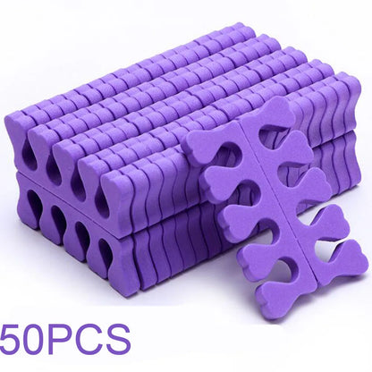 50 Pairs Soft Toe Separators – Flexible Heart Shape Nail Art & Pedicure Tools for Manicure Practice & Foot Care Support