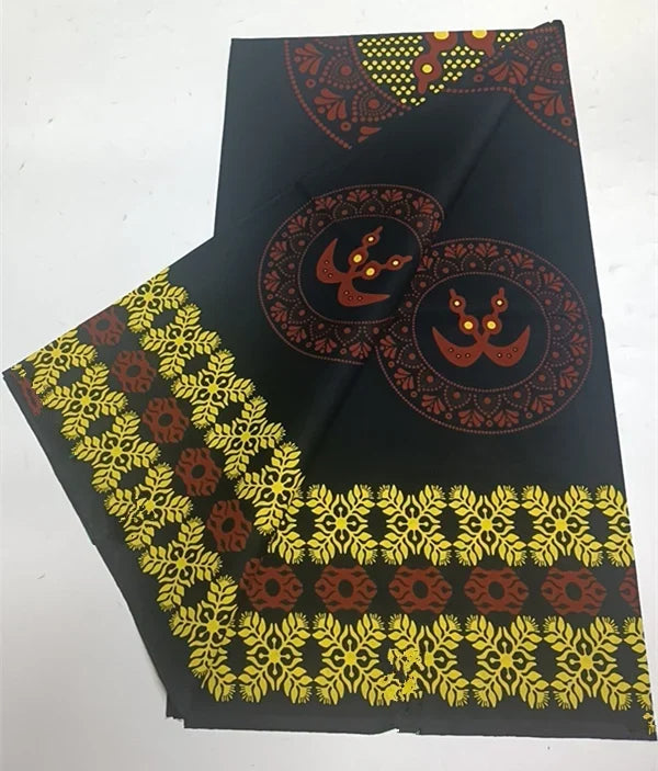 100% Cotton Ankara Wax Fabric - High Quality Soft Real Dutch Pagne Print for Dresses & Sewing