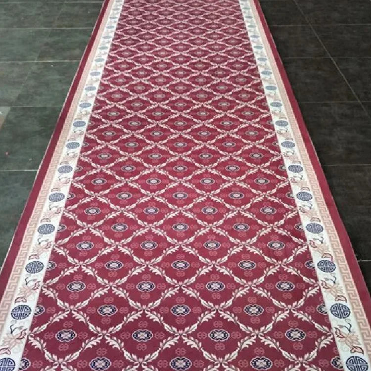 Luxury Chinese Classical Corridor Rug – Crystal Velvet Soundproof Washable Carpet for Villa, Hotel & Living Room