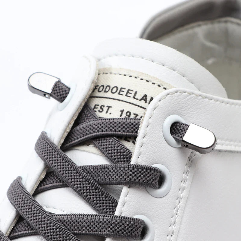 No-Tie Elastic Shoelaces – One Size Fits All Sneakers for Adults & Kids, Flat Tieless Shoestrings