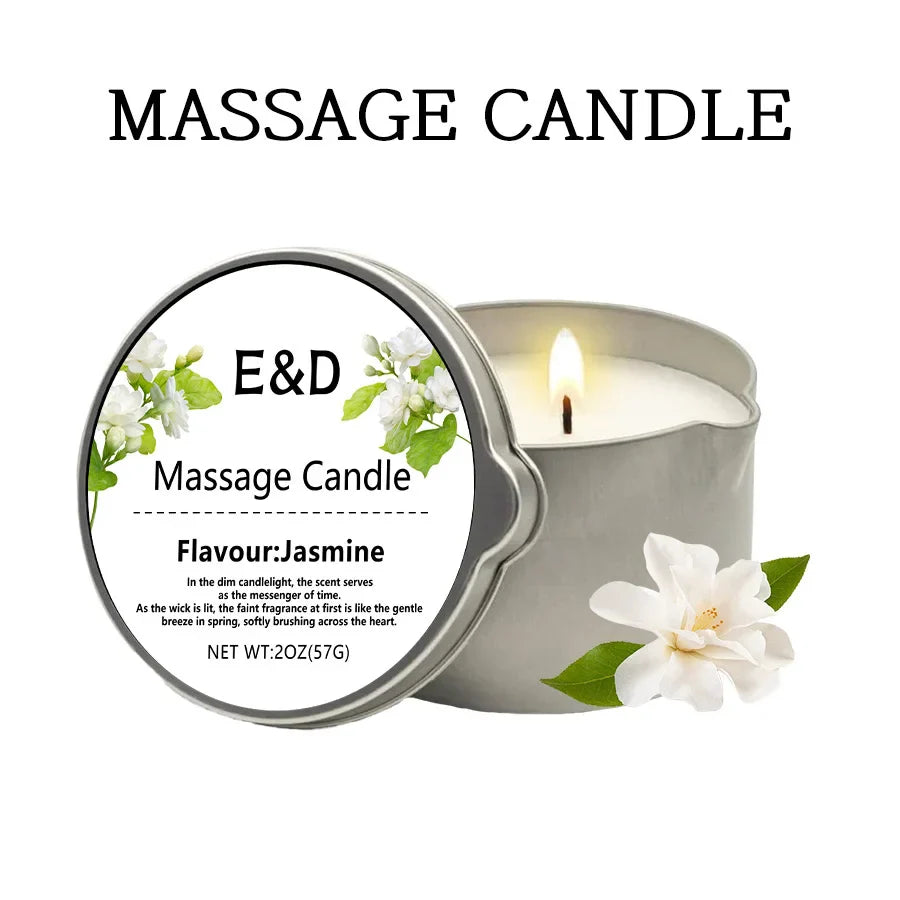 Massage Oil Candle – Aromatherapy Stress Relief Scented Candle for Skin Moisturizing & Spa Relaxation Luxury Home Wellness Candle