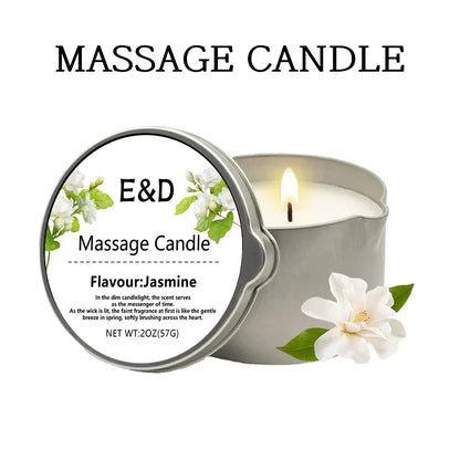Massage Oil Candle – Aromatherapy Stress Relief Scented Candle for Skin Moisturizing & Spa Relaxation Luxury Home Wellness Candle