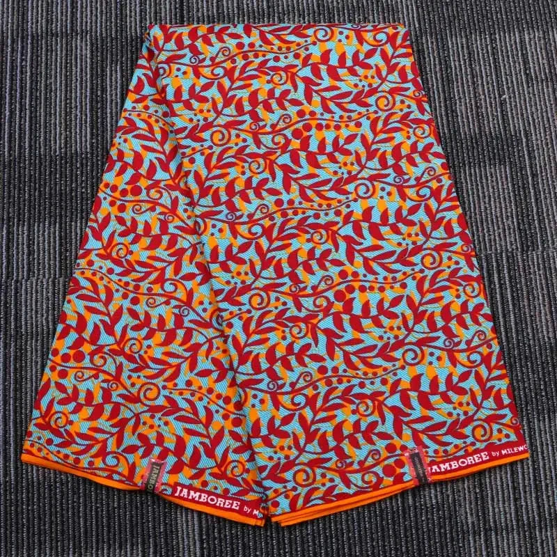African Nigerian Batik Wax Print Fabric - High Quality Polyester Ankara Sewing Cloth A-7