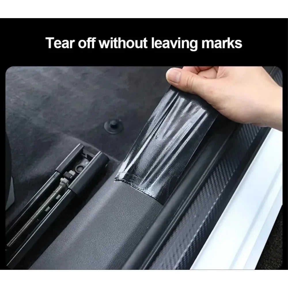 3D Carbon Fiber Car Sticker — Anti-Scratch, Waterproof Matte Black Protective Film for Car Body