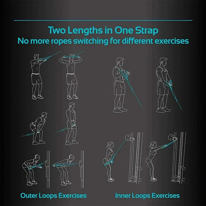 Fitness Tricep Rope — Cable Attachment for Pull-Down Workouts & Strength Training