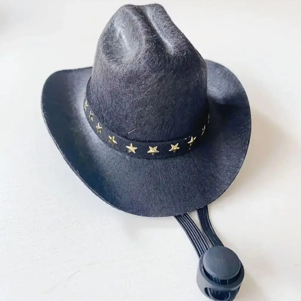 Adjustable Pet Cowboy Hat - Funny Outdoor Summer Dog & Cat Headwear Accessory
