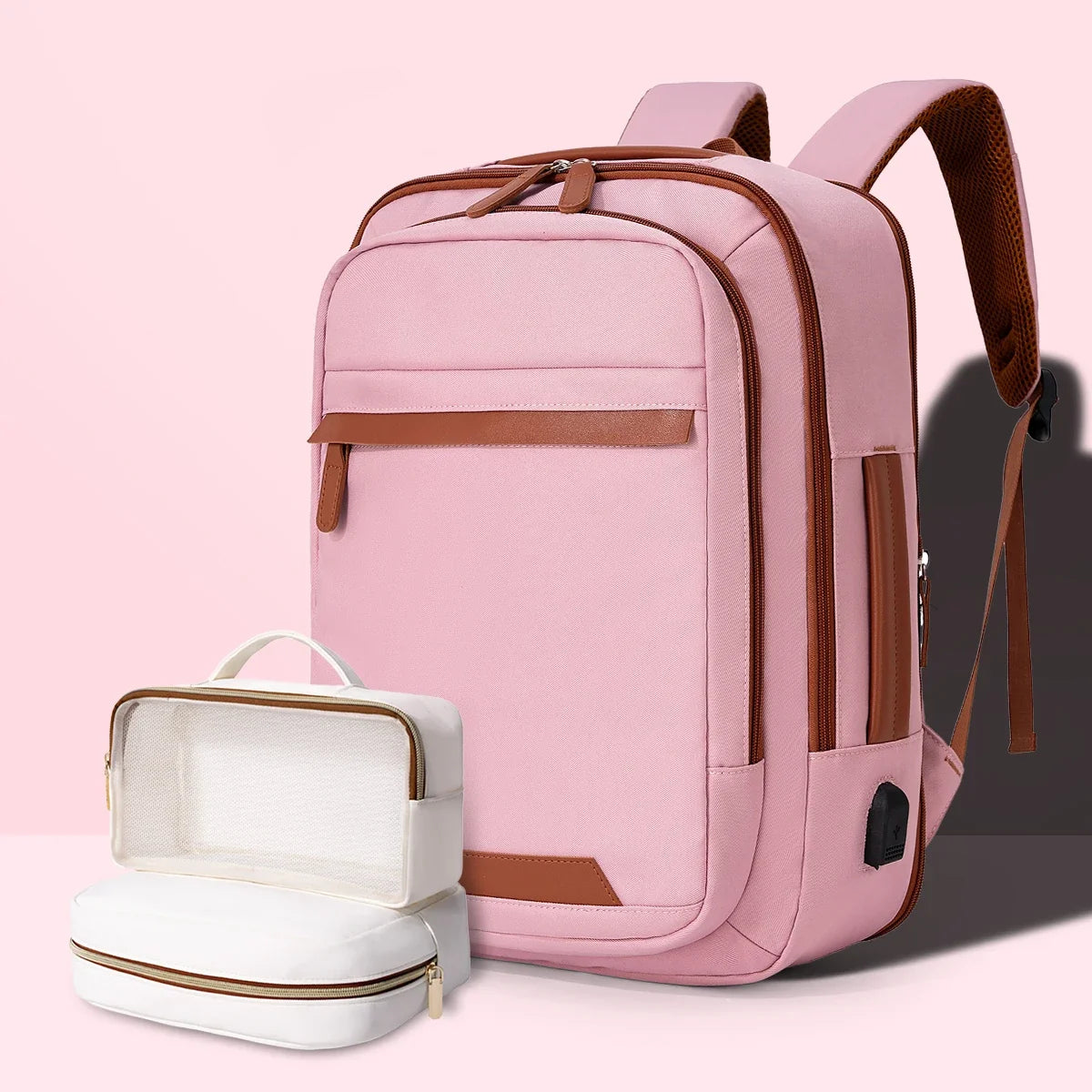 USB Rechargeable Laptop Backpack - Waterproof Large Capacity Unisex School & Travel Bag