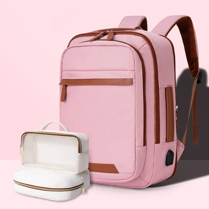 USB Rechargeable Laptop Backpack - Waterproof Large Capacity Unisex School & Travel Bag