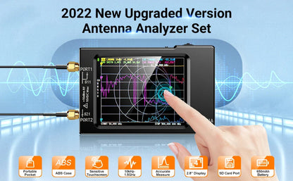 NanoVNA-H4 Vector Network Analyzer 10KHz-1.5GHz | 2.8/4" Display Antenna Tuner for MF HF VHF UHF | Spectrum Analyzer Nano VNA