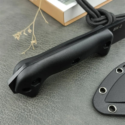 KB Fixed Blade Survival Knife - 8Cr13MoV Blade with Nylon Fiber Handle for Camping, Hunting, Hiking & EDC Outdoor Use