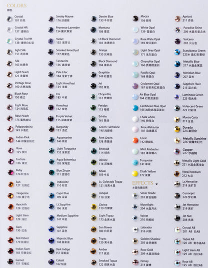 YHB 101-127 Hotfix Crystal Rhinestones - Glitter Glass Flatback Gems for Bags, Shoes, Garments, Phone & Nail Art DIY