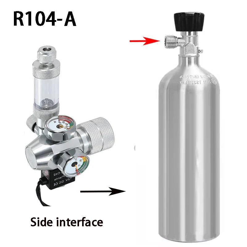 2024 DIY Aquarium CO2 Regulator – Electromagnetic Valve, Bubble Counter & Pressure Reducing Valve for Fish Tank CO2 Control System