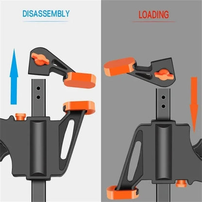 4-Inch F-Style Woodworking Clamp - Quick-Release Ratchet Squeeze Clamp for Carpentry & DIY Projects