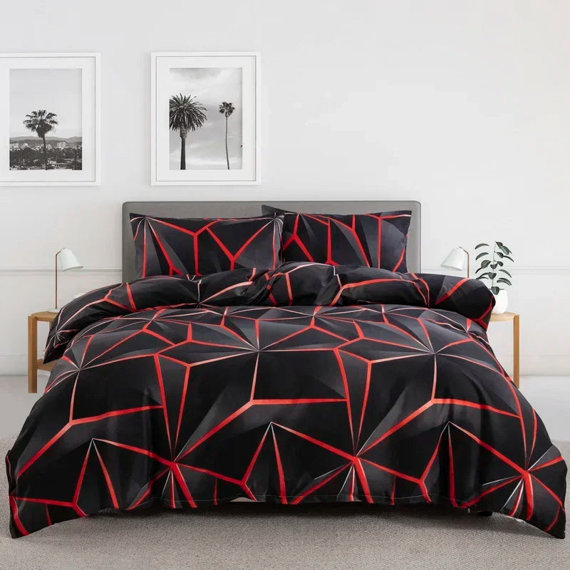 Grey Feather Duvet Cover Set – Full/Queen Boho Bird Plume Luxury Soft Reversible Comforter for Kids & Teens