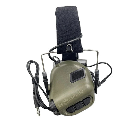 EARMOR M32 MOD4 Shooting Earmuffs – Tactical Noise Reduction Headset with Helmet ARC Rail & Kenwood PTT Adapter