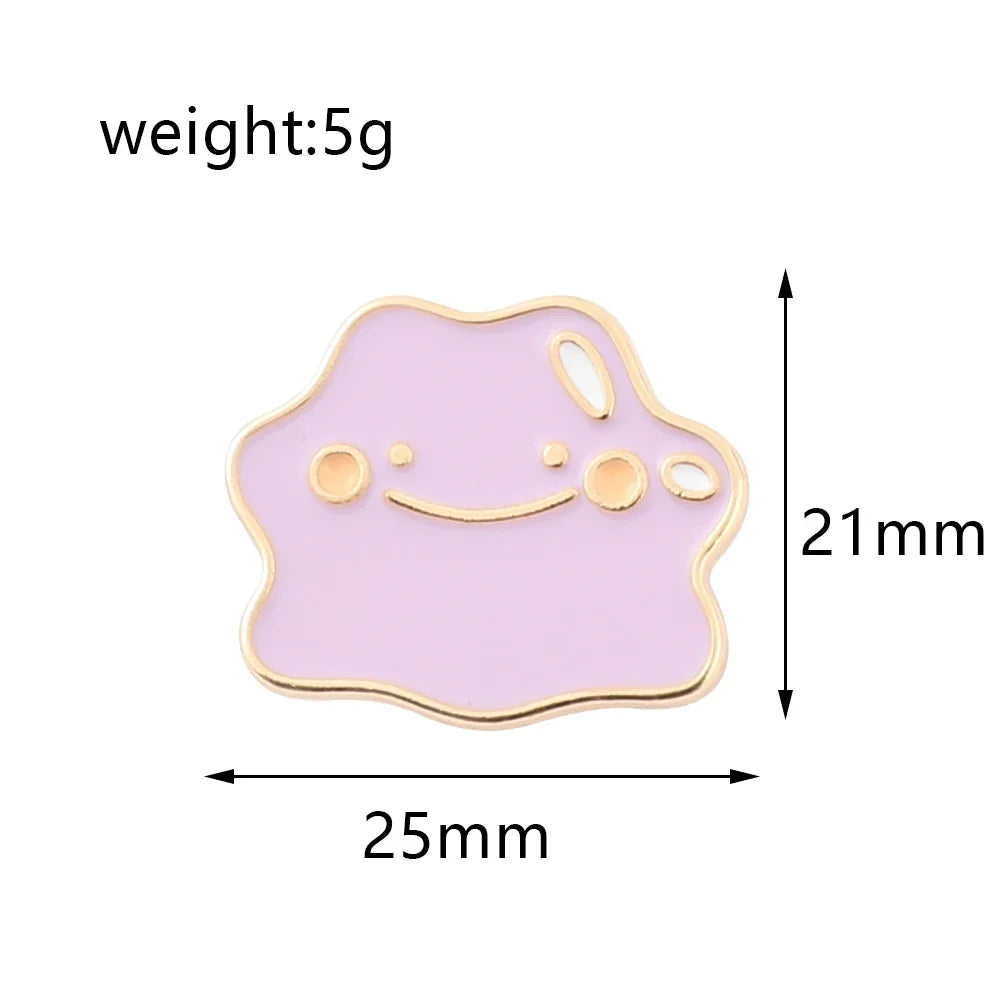 Cartoon Smile Cloud Enamel Brooch - Cute Metal Lapel Pin for Bags and Collars