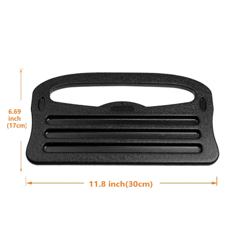 Portable Universal Folding Car Laptop Desk Mount — Steering Wheel Tray Table with Cup Holder for Work & Dining