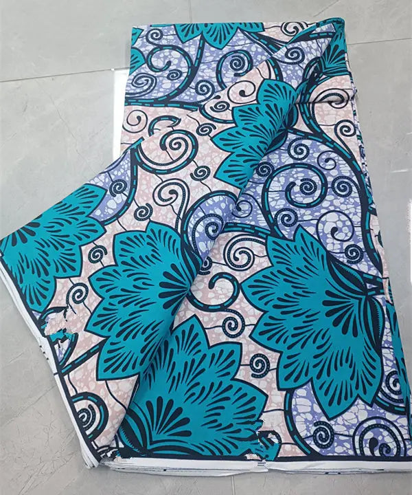 100% Cotton Ankara Wax Fabric - High Quality Soft Real Dutch Pagne Print for Dresses & Sewing