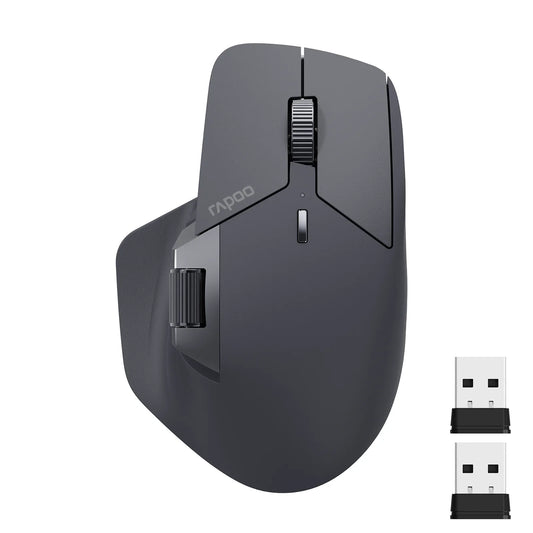 Rapoo MT760L/MT760M Multi-Mode Wireless Mouse – Ergonomic Rechargeable Bluetooth Mouse 4000DPI, Supports 4 Devices