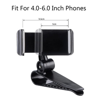 Car Sun Visor Phone Holder - 360° Rotating Universal Navigation Mount Clip