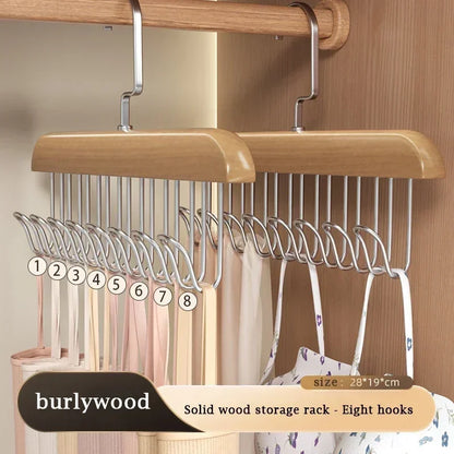 Wooden Belt Rack – Women’s & Men’s Clothes Storage Hanger for Belts, Scarves, Ties, and Wardrobe Organizer