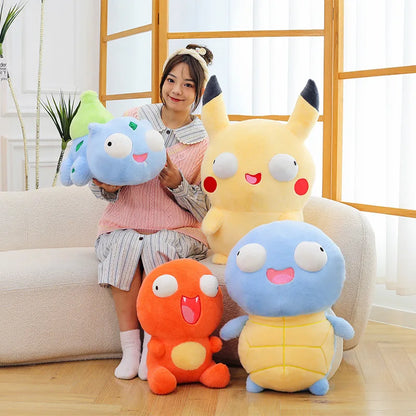 23cm Cute Pokemon Plush Toys — Pikachu, Charizard & Squirtle Soft Sleeping Pillow Dolls, Christmas Gift