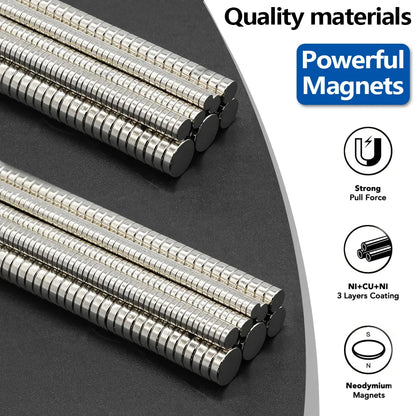 N35 Neodymium Round Magnets - Super Strong Permanent Fridge Magnets for DIY Crafts and Projects
