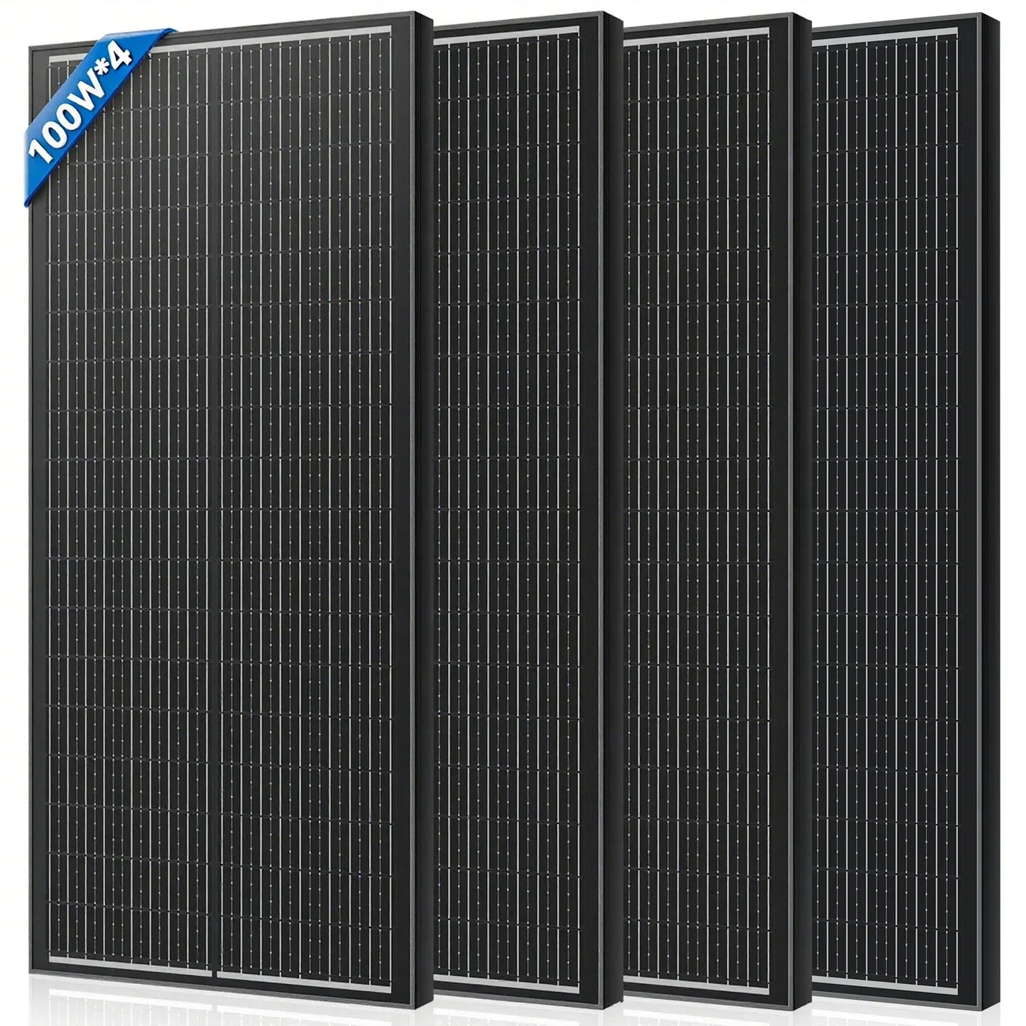 Rvpozwer N-Type Mono Solar Panel - 400W/200W/100W High Efficiency Waterproof Module for RV Marine Yacht Camping & Off Grid Power