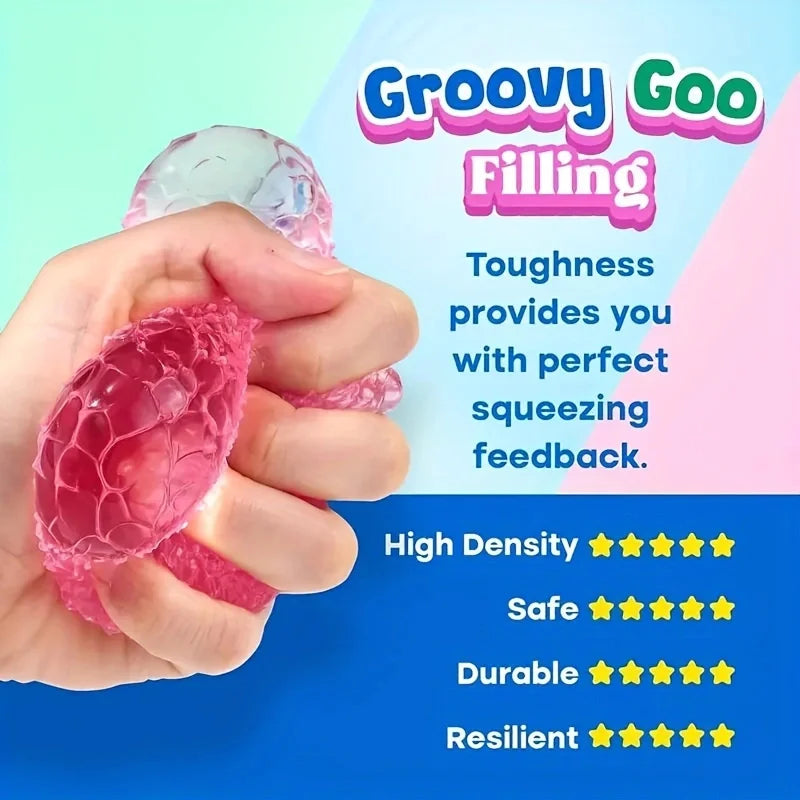 Squishy Multicolor Ice Ball Fidget Toy – Soft Pinch Pop Stress Relief for Kids & Adults, Fun Sensory Toy, Halloween & Christmas Gift
