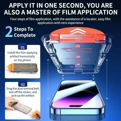 3Pcs Oleophobic Coating Screen Protector for iPhone 11-16 Pro Max, Plus, XR & XS – Dust-Free Matte Glass Installation