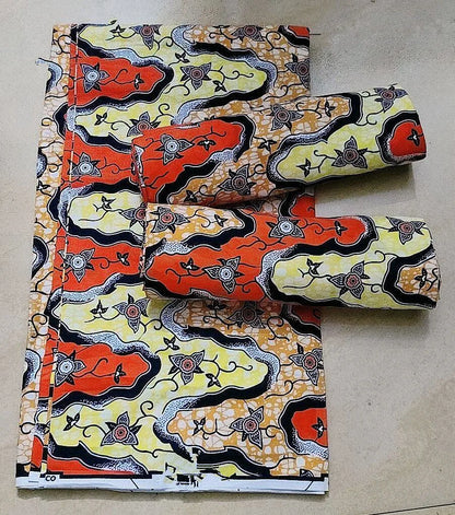 African Ankara Wax Print Fabric - 100% Cotton Batik Patchwork Sewing Material for Dresses & Crafts