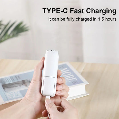 Portable Mini Handheld Fan | 2000mAh USB Rechargeable Foldable Fan with 3 Speeds & Power Bank for Travel