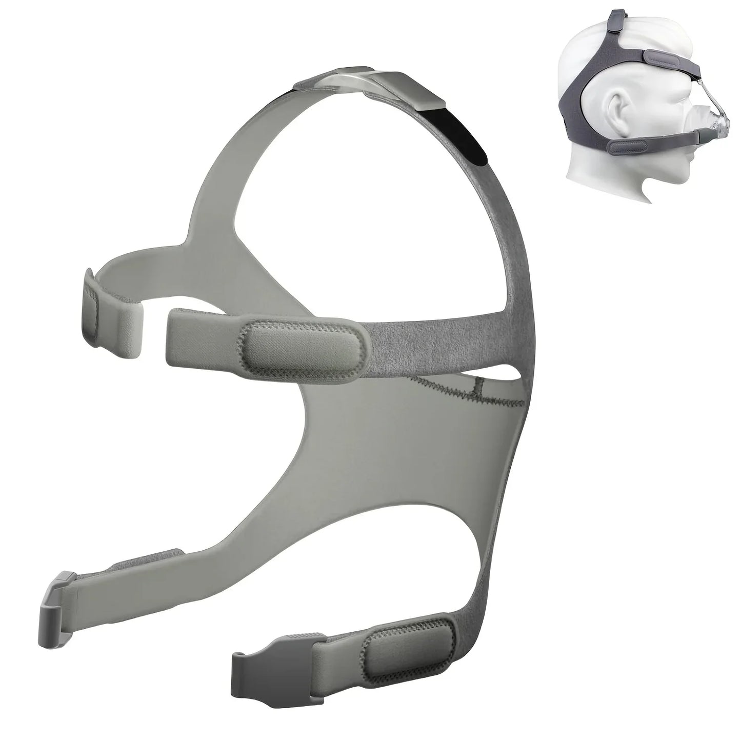 Replacement Headgear Straps with Clips - Adjustable Support Straps for Fisher & Paykel Simplus Full Face Mask
